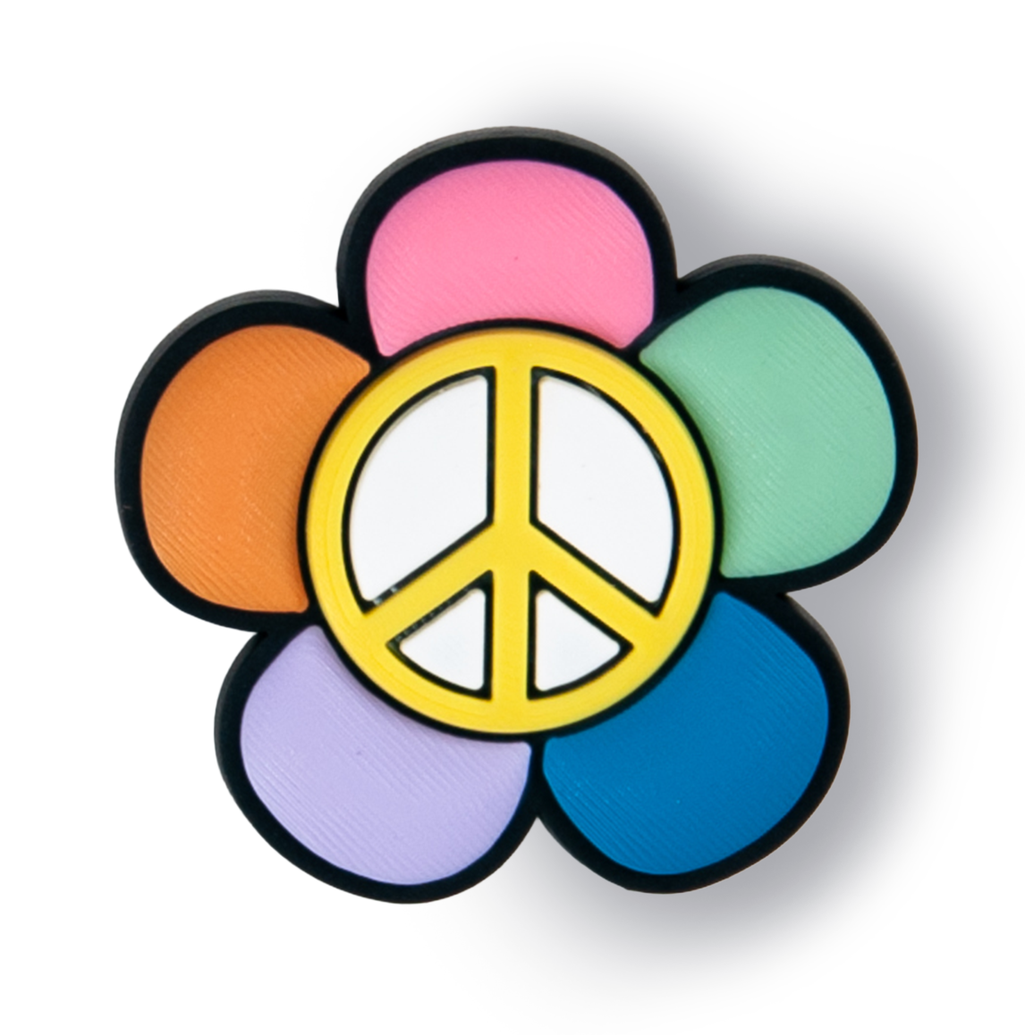 Peace Sign Flower Charm