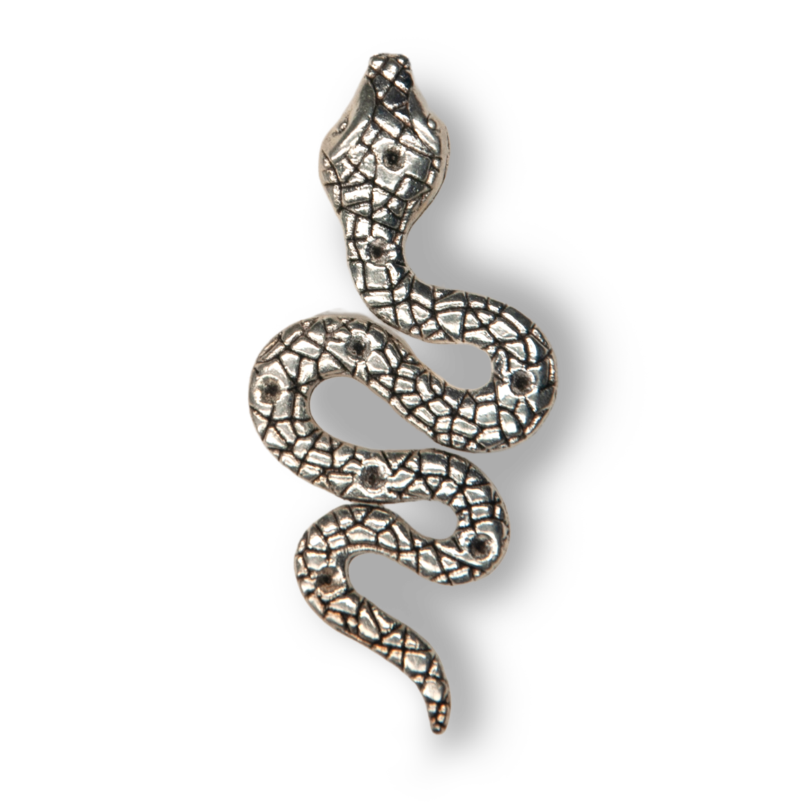 Silver Snake Metal Charm