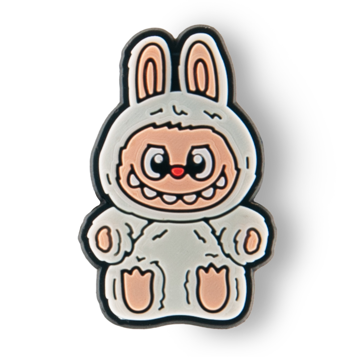 White Labubu Doll Charm