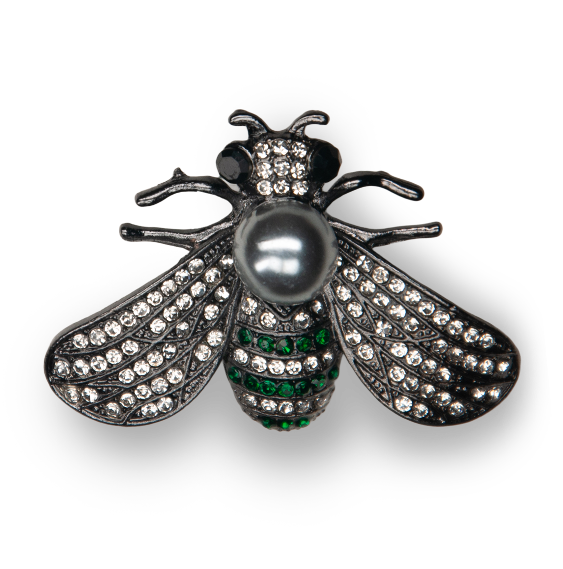 Black & Green Bee Metal Charm