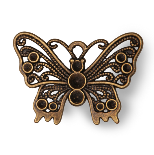 (Large) Bronze Butterfly Charm