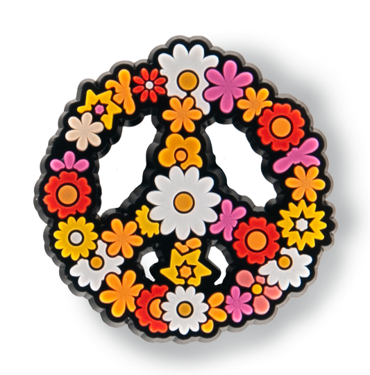 Floral Peace Sign Charm