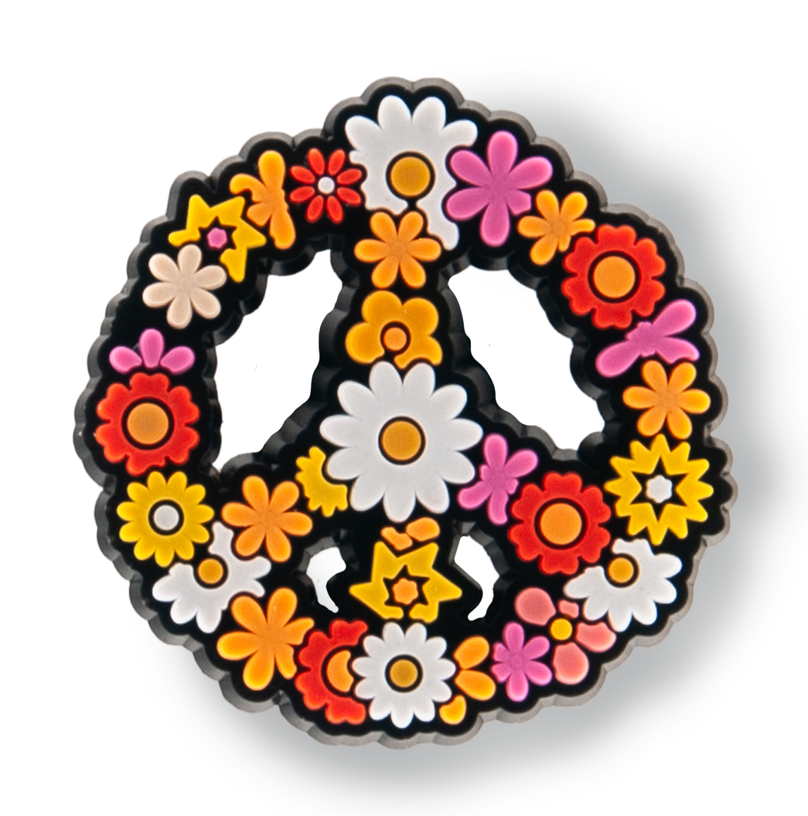 Floral Peace Sign Charm