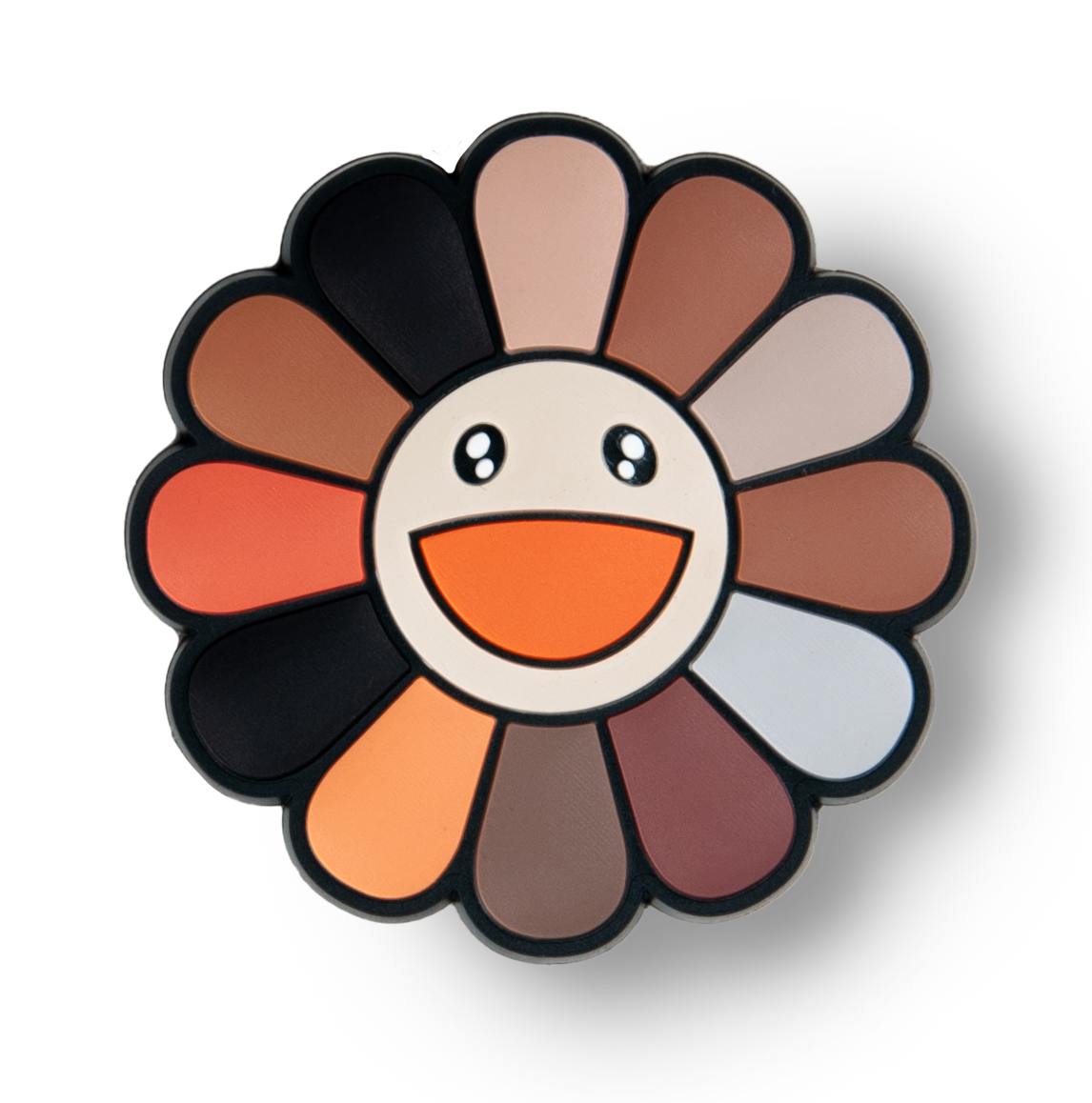 Happy Flower Charm (Brown)