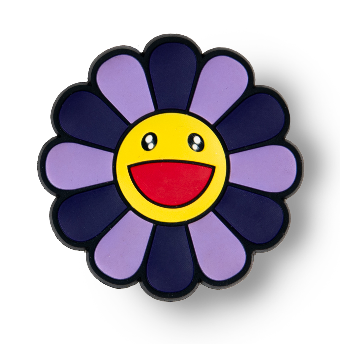 Dark Purple Happy Flower Charm