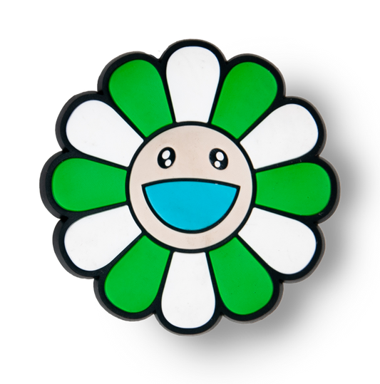 Green Happy Flower Charm