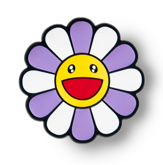 Purple Happy Flower Charm