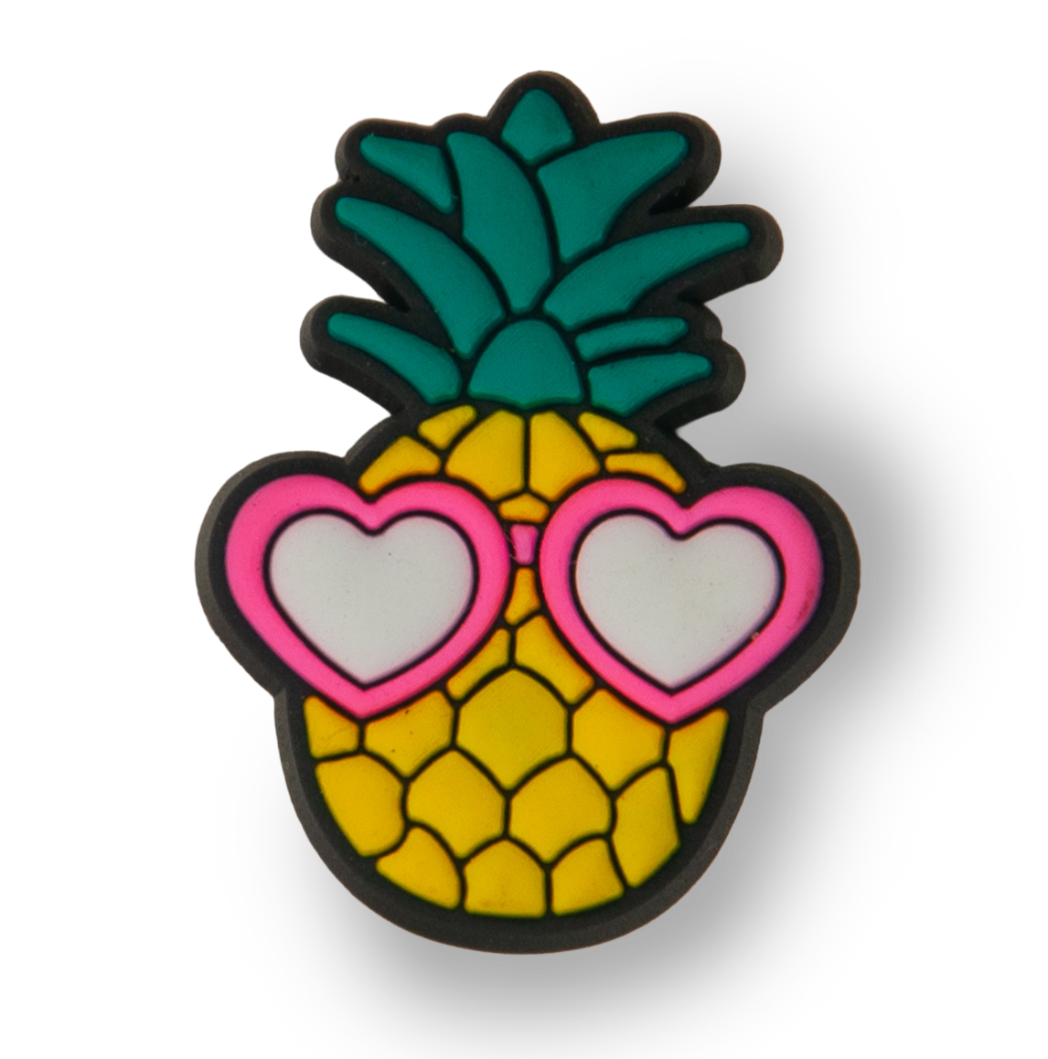 Heart Glasses Pineapple Charm