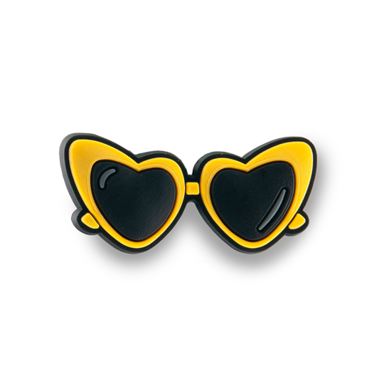 Yellow Heart Sun Glasses Charm