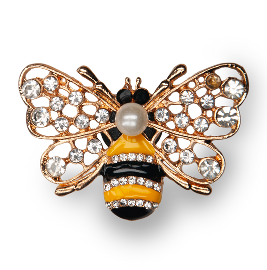 Jeweled Queen Bee Metal Charm