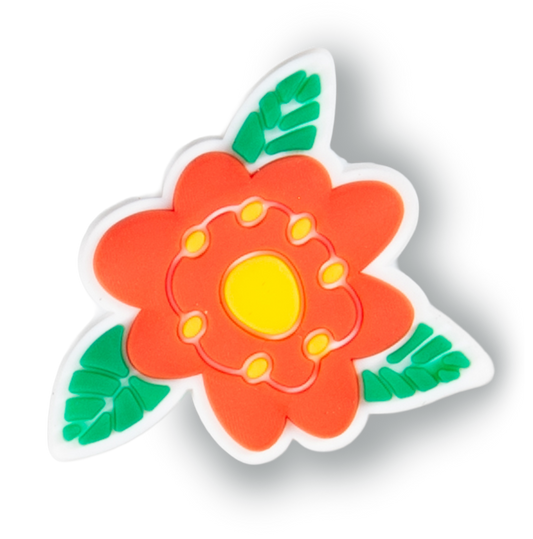 Orange Sunpetal Flower Charm