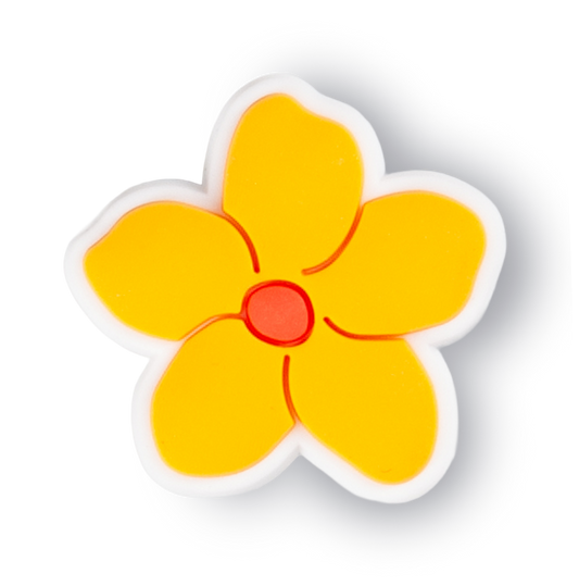 Orange Tropical Flower Charm