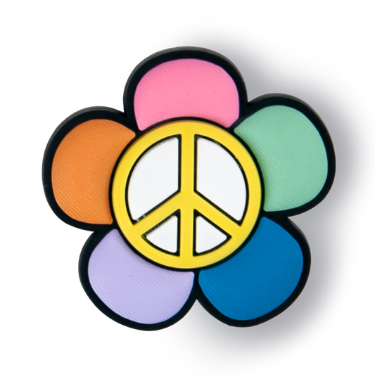 Peace Sign Flower Charm