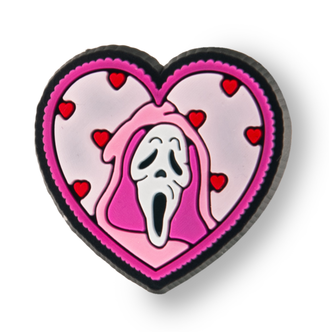 Pink Ghostface Heart Charm