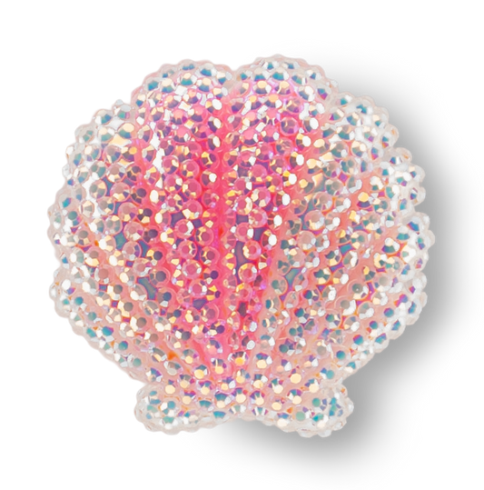 Pink Glitter Sea Shell Charm