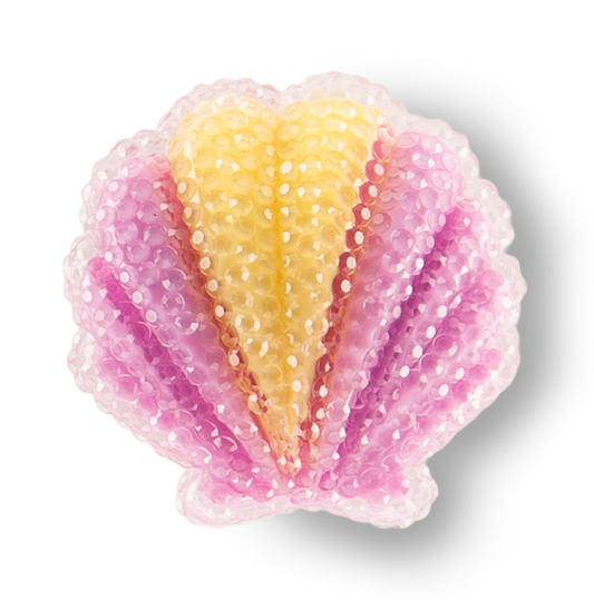 Pink & Yellow Glitter Sea Shell Charm