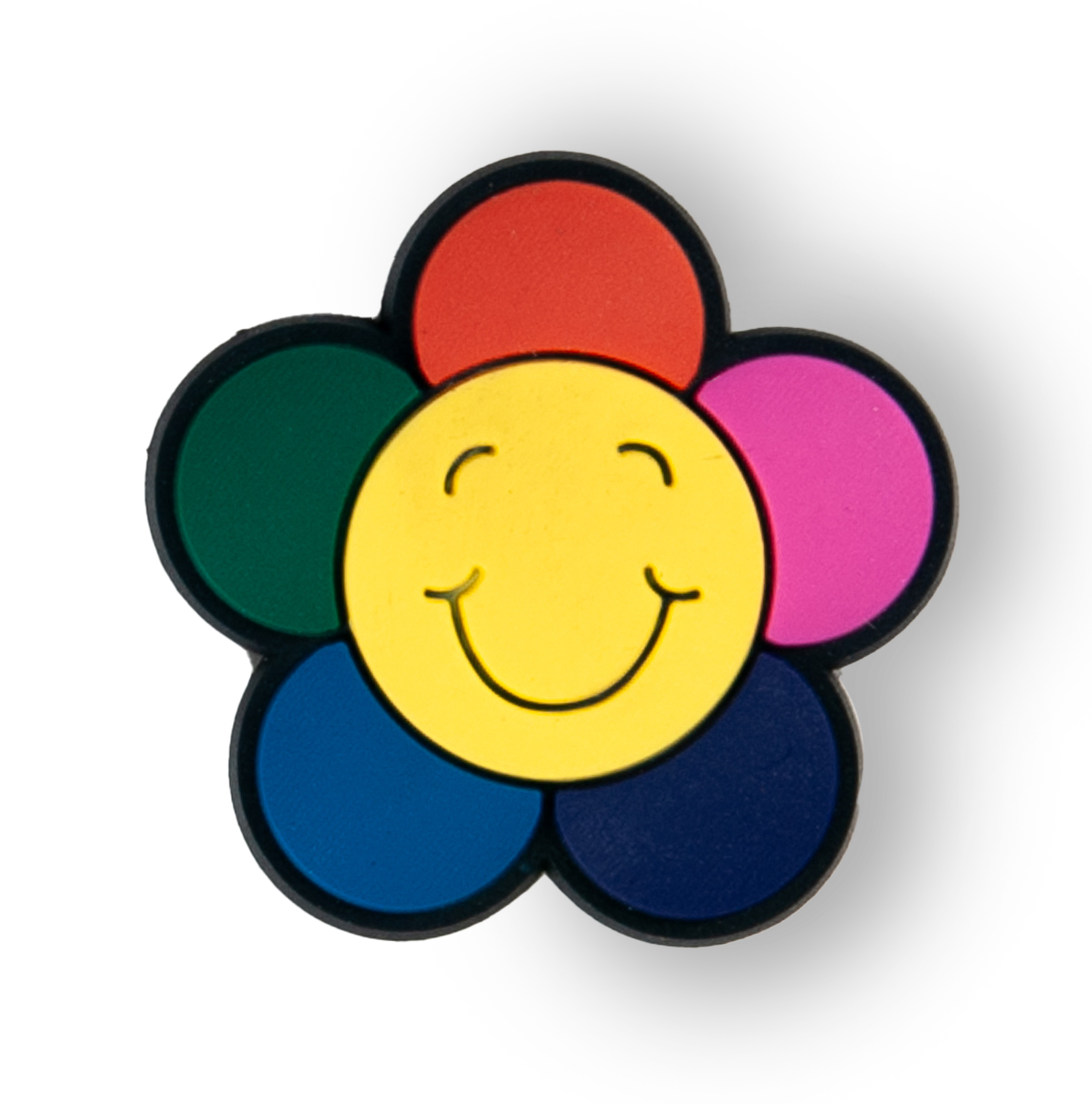 Rainbow Smiling Flower Charm