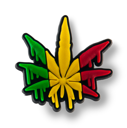 Rasta MJ Leaf Charm