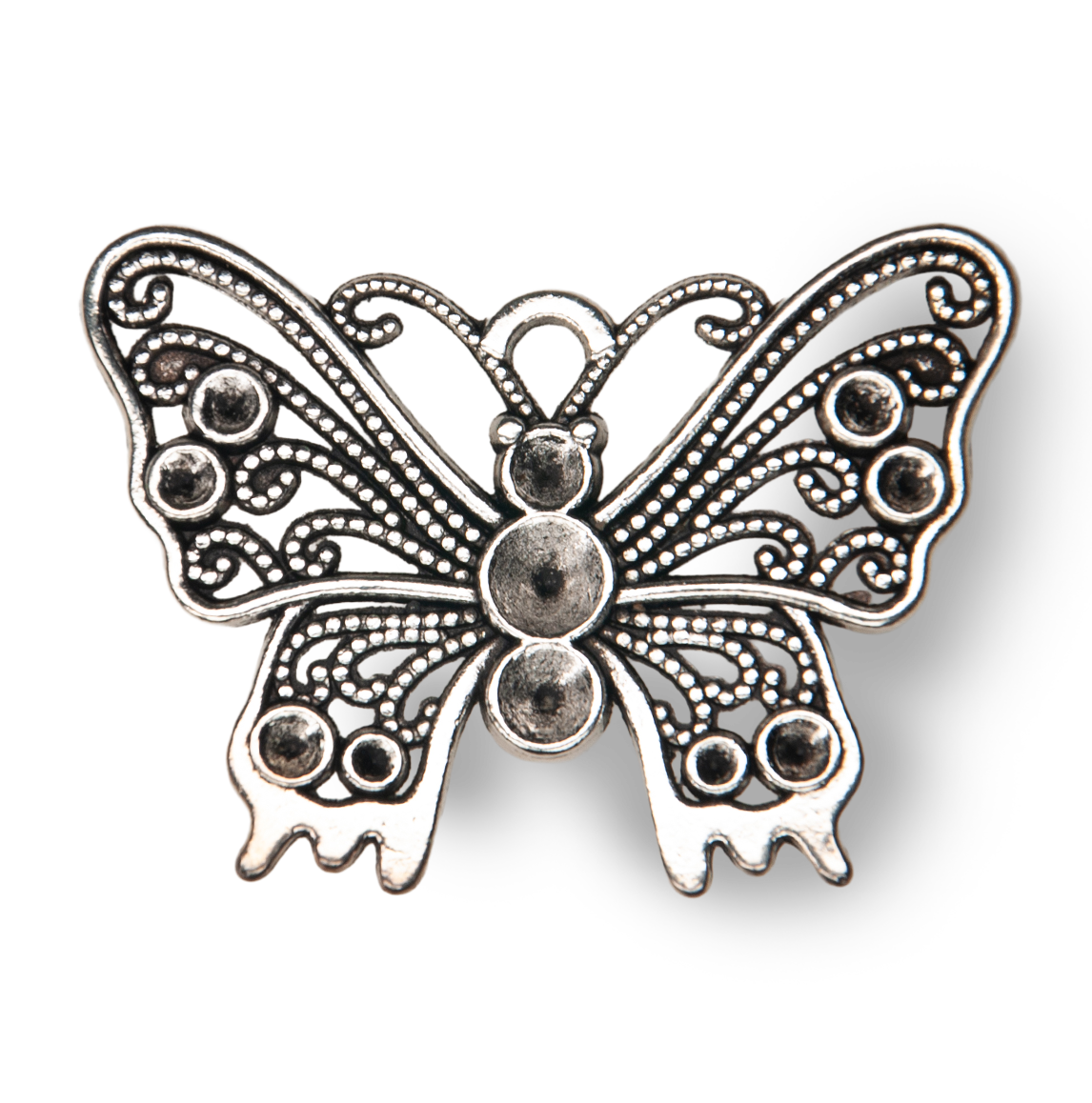 (Large) Silver Butterfly Charm