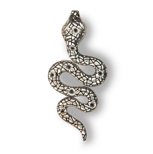 Silver Snake Metal Charm