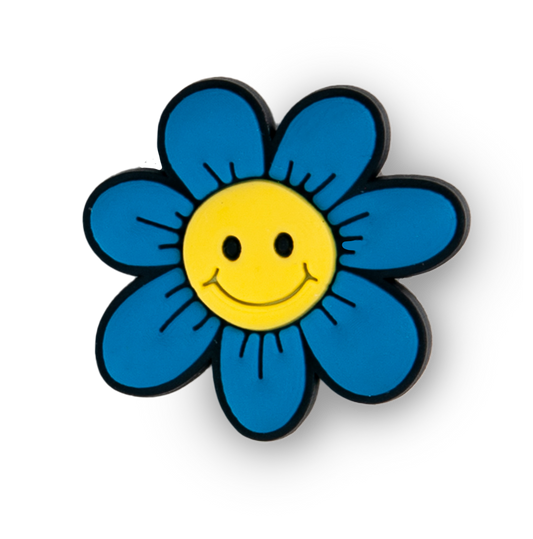 Smiley Flower Charm (Blue)