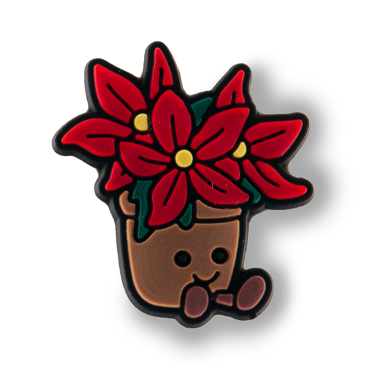 Smiling Red Flower Pot Charm