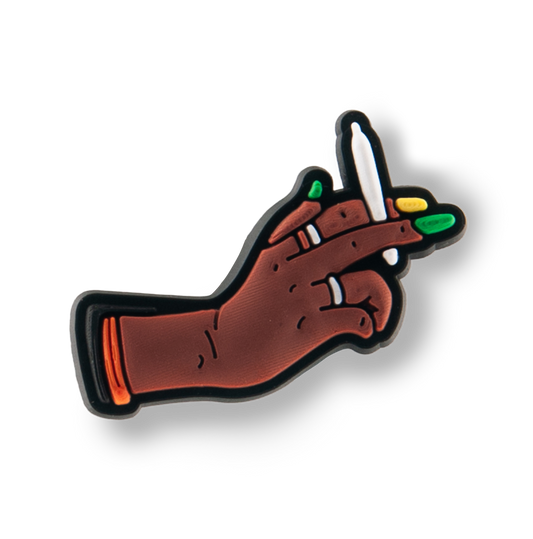 Woman Holding Joint Charm