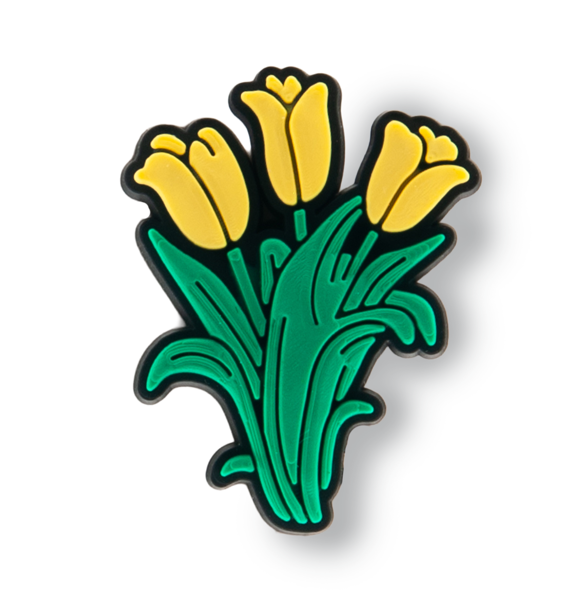 Yellow Tulip Flower Charm