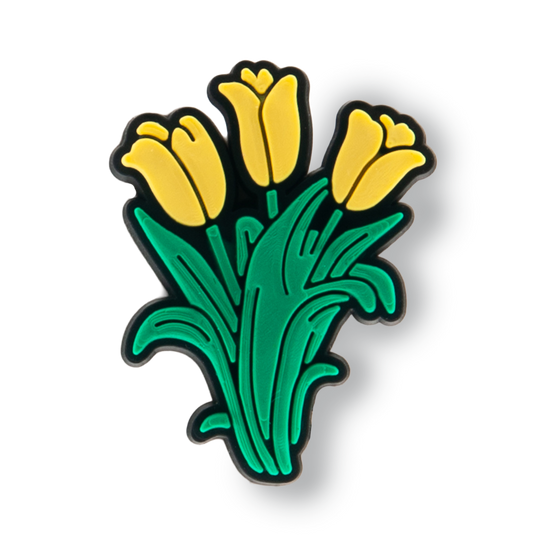 Yellow Tulip Flower Charm